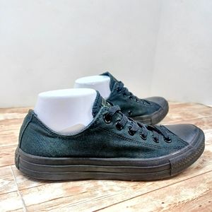 Converse All Star Low Top Black on Black Sneakers Shoes Chuck Taylor Men's 7.5